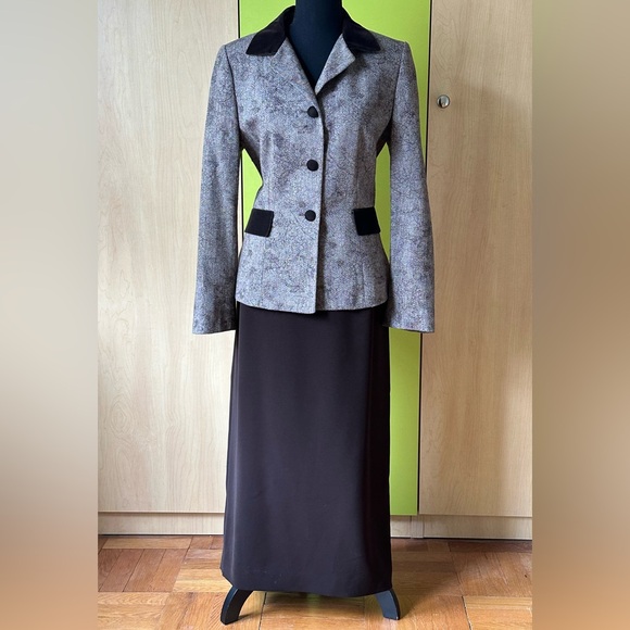 LE SUIT Women's Wool Blend Jacket & Skirt - Picture 1 of 13